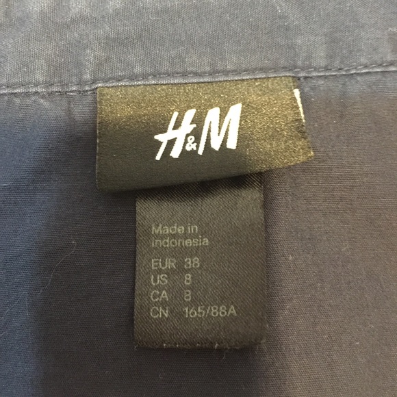 H&M | navy shirt dress - Picture 7 of 8